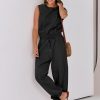 ANRABESS Jumpsuits for Women Casual Summer Sleeveless 2025 Romper One Piece Outfit Active Workout Lounge Jumpsuits Pockets - Image 8