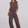 ANRABESS Jumpsuits for Women Casual Summer Sleeveless 2025 Romper One Piece Outfit Active Workout Lounge Jumpsuits Pockets - Image 11