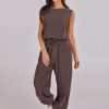 ANRABESS Jumpsuits for Women Casual Summer Sleeveless 2025 Romper One Piece Outfit Active Workout Lounge Jumpsuits Pockets - Image 12