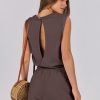 ANRABESS Jumpsuits for Women Casual Summer Sleeveless 2025 Romper One Piece Outfit Active Workout Lounge Jumpsuits Pockets - Image 14