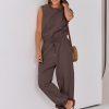ANRABESS Jumpsuits for Women Casual Summer Sleeveless 2025 Romper One Piece Outfit Active Workout Lounge Jumpsuits Pockets - Image 17