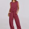 ANRABESS Jumpsuits for Women Casual Summer Sleeveless 2025 Romper One Piece Outfit Active Workout Lounge Jumpsuits Pockets - Image 29