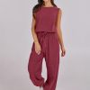 ANRABESS Jumpsuits for Women Casual Summer Sleeveless 2025 Romper One Piece Outfit Active Workout Lounge Jumpsuits Pockets - Image 30