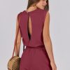 ANRABESS Jumpsuits for Women Casual Summer Sleeveless 2025 Romper One Piece Outfit Active Workout Lounge Jumpsuits Pockets - Image 32