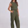 ANRABESS Jumpsuits for Women Casual Summer Sleeveless 2025 Romper One Piece Outfit Active Workout Lounge Jumpsuits Pockets - Image 40