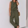 ANRABESS Jumpsuits for Women Casual Summer Sleeveless 2025 Romper One Piece Outfit Active Workout Lounge Jumpsuits Pockets - Image 44