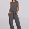 ANRABESS Jumpsuits for Women Casual Summer Sleeveless 2025 Romper One Piece Outfit Active Workout Lounge Jumpsuits Pockets - Image 56