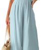 ANRABESS Women's Summer Straps One Shoulder High Waist Dressy Casual Wide Leg Linen Jumpsuit Romper Beach Travel Outfits - Image 8