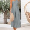 ANRABESS Women's Summer Straps One Shoulder High Waist Dressy Casual Wide Leg Linen Jumpsuit Romper Beach Travel Outfits - Image 24