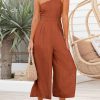 ANRABESS Women's Summer Straps One Shoulder High Waist Dressy Casual Wide Leg Linen Jumpsuit Romper Beach Travel Outfits - Image 29