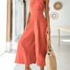 ANRABESS Women's Summer Straps One Shoulder High Waist Dressy Casual Wide Leg Linen Jumpsuit Romper Beach Travel Outfits - Image 39
