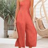 ANRABESS Women's Summer Straps One Shoulder High Waist Dressy Casual Wide Leg Linen Jumpsuit Romper Beach Travel Outfits - Image 41