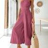 ANRABESS Women's Summer Straps One Shoulder High Waist Dressy Casual Wide Leg Linen Jumpsuit Romper Beach Travel Outfits - Image 45