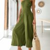 ANRABESS Women's Summer Straps One Shoulder High Waist Dressy Casual Wide Leg Linen Jumpsuit Romper Beach Travel Outfits - Image 51