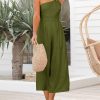 ANRABESS Women's Summer Straps One Shoulder High Waist Dressy Casual Wide Leg Linen Jumpsuit Romper Beach Travel Outfits - Image 54
