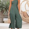 ANRABESS Women's Summer Straps One Shoulder High Waist Dressy Casual Wide Leg Linen Jumpsuit Romper Beach Travel Outfits - Image 71