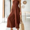 ANRABESS Women's Summer Straps One Shoulder High Waist Dressy Casual Wide Leg Linen Jumpsuit Romper Beach Travel Outfits - Image 75