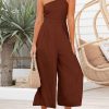 ANRABESS Women's Summer Straps One Shoulder High Waist Dressy Casual Wide Leg Linen Jumpsuit Romper Beach Travel Outfits - Image 77