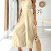 ANRABESS Women's Summer Straps One Shoulder High Waist Dressy Casual Wide Leg Linen Jumpsuit Romper Beach Travel Outfits - Image 98