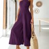 ANRABESS Women's Summer Straps One Shoulder High Waist Dressy Casual Wide Leg Linen Jumpsuit Romper Beach Travel Outfits - Image 104