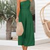 ANRABESS Women's Summer Straps One Shoulder High Waist Dressy Casual Wide Leg Linen Jumpsuit Romper Beach Travel Outfits - Image 113
