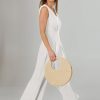 ANRABESS Jumpsuits for Women Summer Dressy Casual Linen Romper Sleeveless V Neck High Waist Wide Leg Beach Vacation Outfits - Image 5
