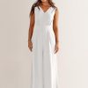 ANRABESS Jumpsuits for Women Summer Dressy Casual Linen Romper Sleeveless V Neck High Waist Wide Leg Beach Vacation Outfits - Image 7