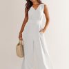 ANRABESS Jumpsuits for Women Summer Dressy Casual Linen Romper Sleeveless V Neck High Waist Wide Leg Beach Vacation Outfits - Image 8