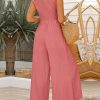 ANRABESS Jumpsuits for Women Summer Dressy Casual Linen Romper Sleeveless V Neck High Waist Wide Leg Beach Vacation Outfits - Image 20