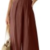 ANRABESS Jumpsuits for Women Summer Dressy Casual Linen Romper Sleeveless V Neck High Waist Wide Leg Beach Vacation Outfits - Image 41