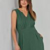ANRABESS Jumpsuits for Women Summer Dressy Casual Linen Romper Sleeveless V Neck High Waist Wide Leg Beach Vacation Outfits - Image 54