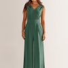 ANRABESS Jumpsuits for Women Summer Dressy Casual Linen Romper Sleeveless V Neck High Waist Wide Leg Beach Vacation Outfits - Image 55