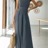 ANRABESS Jumpsuits for Women Summer Dressy Casual Linen Romper Sleeveless V Neck High Waist Wide Leg Beach Vacation Outfits - Image 74