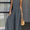 ANRABESS Jumpsuits for Women Summer Dressy Casual Linen Romper Sleeveless V Neck High Waist Wide Leg Beach Vacation Outfits - Image 75
