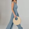 ANRABESS Jumpsuits for Women Summer Dressy Casual Linen Romper Sleeveless V Neck High Waist Wide Leg Beach Vacation Outfits - Image 85