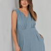 ANRABESS Jumpsuits for Women Summer Dressy Casual Linen Romper Sleeveless V Neck High Waist Wide Leg Beach Vacation Outfits - Image 86