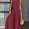 ANRABESS Jumpsuits for Women Summer Dressy Casual Linen Romper Sleeveless V Neck High Waist Wide Leg Beach Vacation Outfits - Image 89