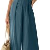 ANRABESS Jumpsuits for Women Summer Dressy Casual Linen Romper Sleeveless V Neck High Waist Wide Leg Beach Vacation Outfits - Image 95