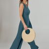 ANRABESS Jumpsuits for Women Summer Dressy Casual Linen Romper Sleeveless V Neck High Waist Wide Leg Beach Vacation Outfits - Image 99
