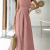 ANRABESS Jumpsuits for Women Summer Dressy Casual Linen Romper Sleeveless V Neck High Waist Wide Leg Beach Vacation Outfits - Image 104