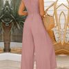 ANRABESS Jumpsuits for Women Summer Dressy Casual Linen Romper Sleeveless V Neck High Waist Wide Leg Beach Vacation Outfits - Image 106